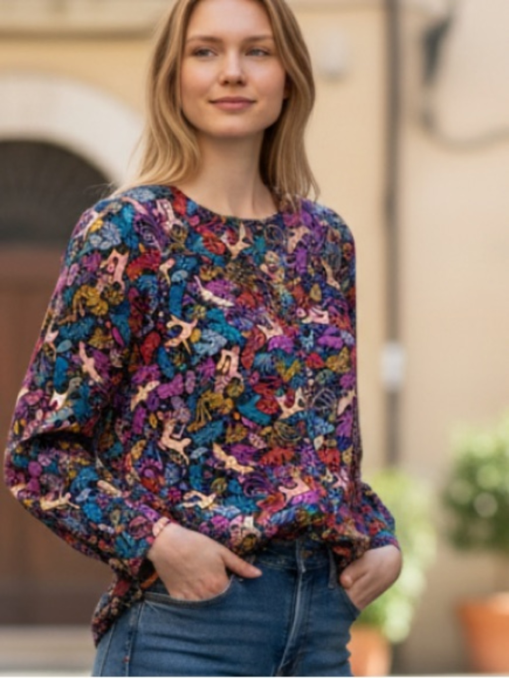 Anthropologie 25 of 52 Conversations Woodland Animal Button-Down Shirt
